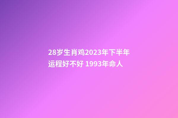 28岁生肖鸡2023年下半年运程好不好 1993年命人